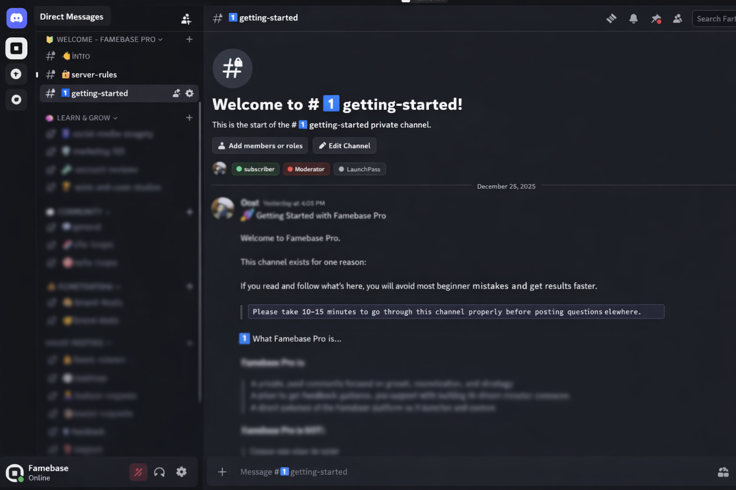 📢 1 Month Private Discord Subscription